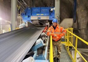 Electro Overband Magnet installed in a gold mine